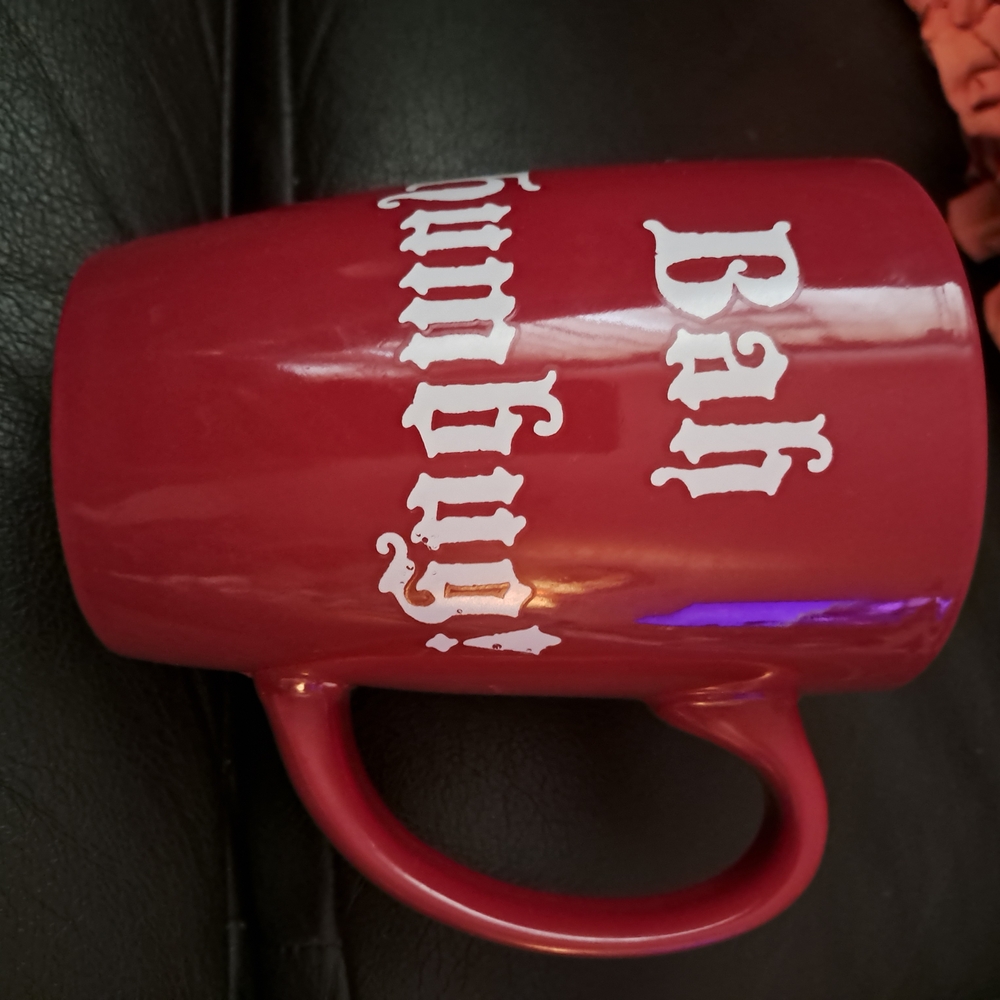 Festive Red Mug with 'Bah Humbug!' Print